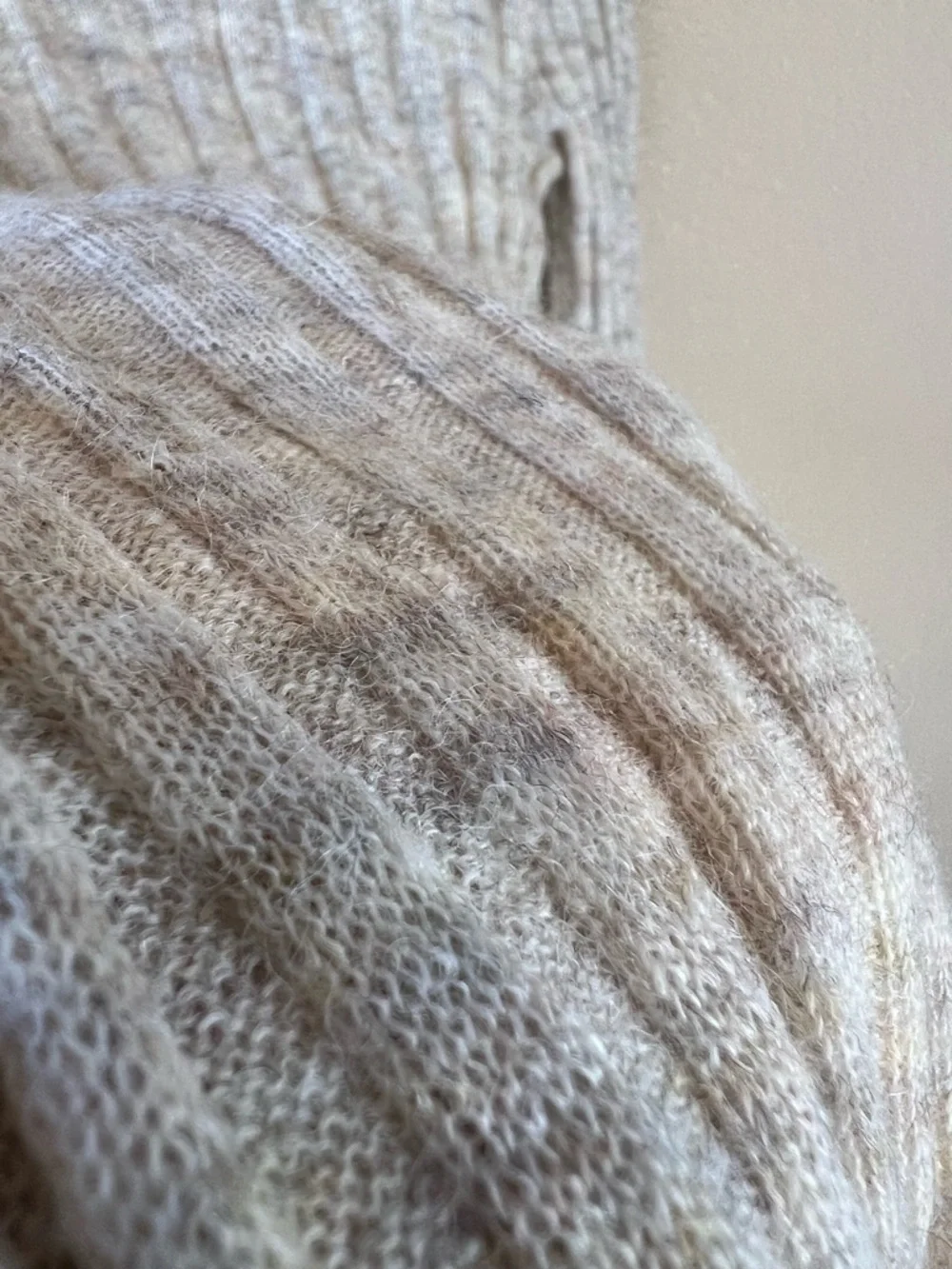 madewell alpaca-blend mockneck sweater beige